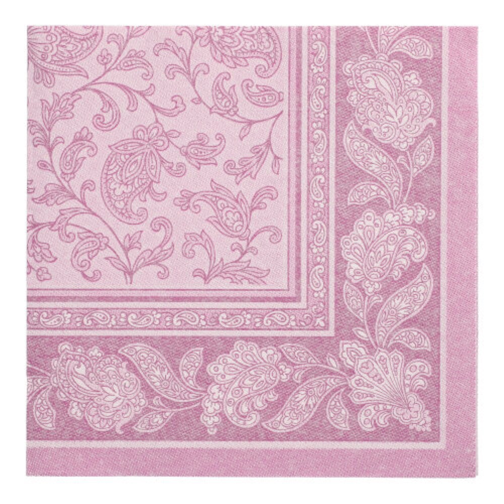 50 Servietten "ROYAL Collection" 1/4-Falz 40 cm x 40 cm lila "Ornaments"