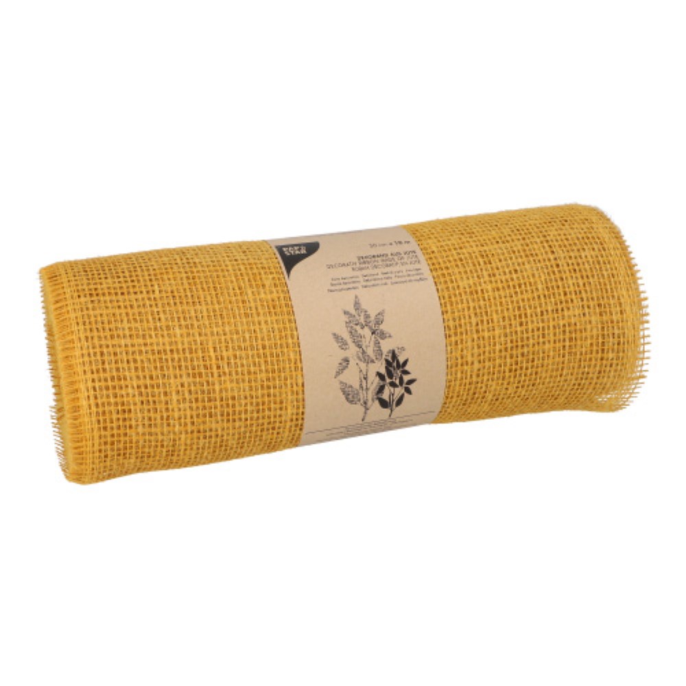 Dekoband Jute 10 m x 30 cm mustard