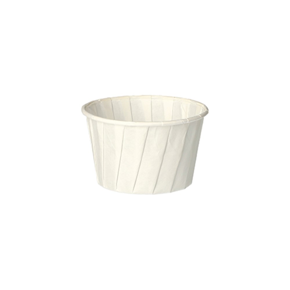 100 Dressingbecher, Papier "pure" 90 ml Ø 6,6 cm · 4,2 cm weiss