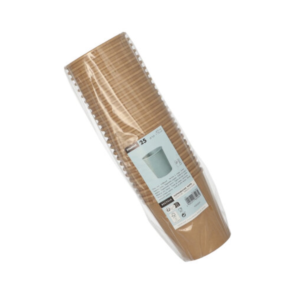 25 Suppenbecher, Pappe 470 ml Ø 9,8 cm · 10 cm braun