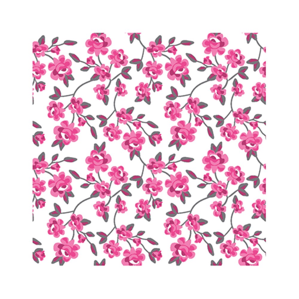 20 Servietten, 3-lagig 1/4-Falz 25 cm x 25 cm fuchsia "Milleflora"