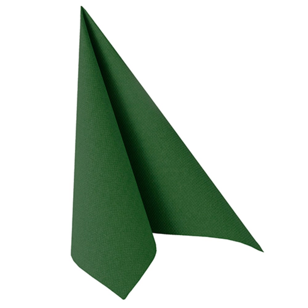 50 Servietten "ROYAL Collection" 1/4-Falz 40 cm x 40 cm dunkelgrün