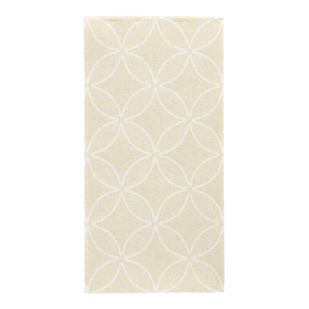 50 Servietten "ROYAL Collection" 1/8-Falz 40 cm x 40 cm champagner "Circle Flowers"