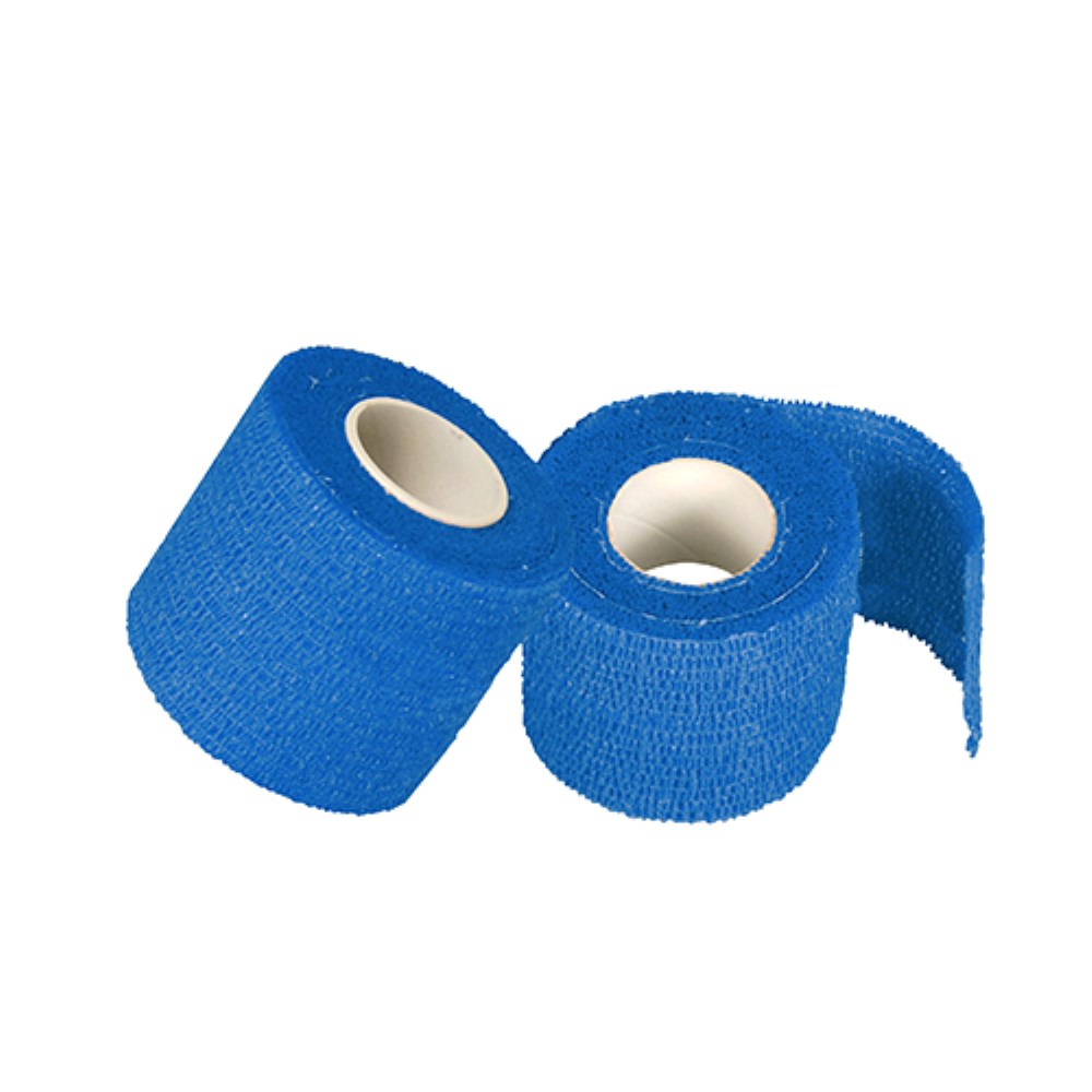 6 Rollen Pflaster / Bandagen selbsthaftend 5 m x 5 cm blau