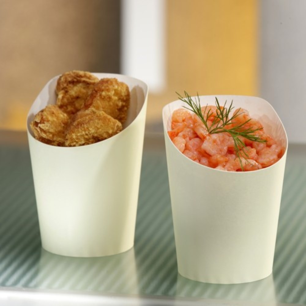 75 Snackbecher, Pappe "To Go" 0,16 l Ø 7,5 cm · 9,9 cm beige