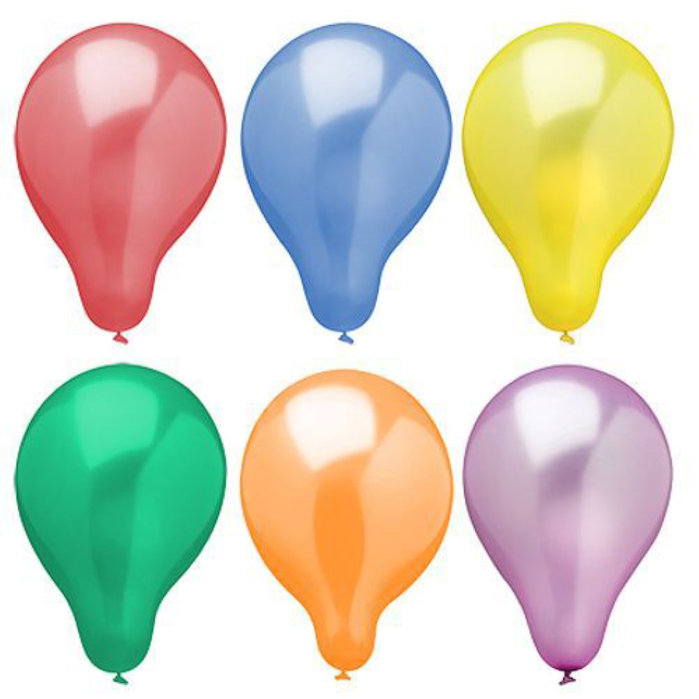 25 Luftballons Ø 25 cm farbig sortiert "Metallic"
