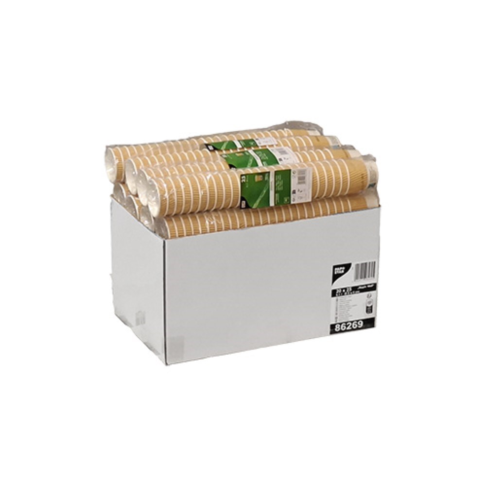 25 Trinkbecher, Pappe 0,1 l Ø 6 cm · 6 cm natur Ripple Wall