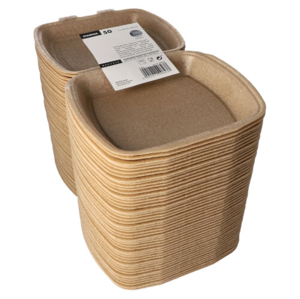 50 Menüboxen mit Klappdeckel, XPP ungeteilt 7 cm x 20,5 cm x 24 cm beige