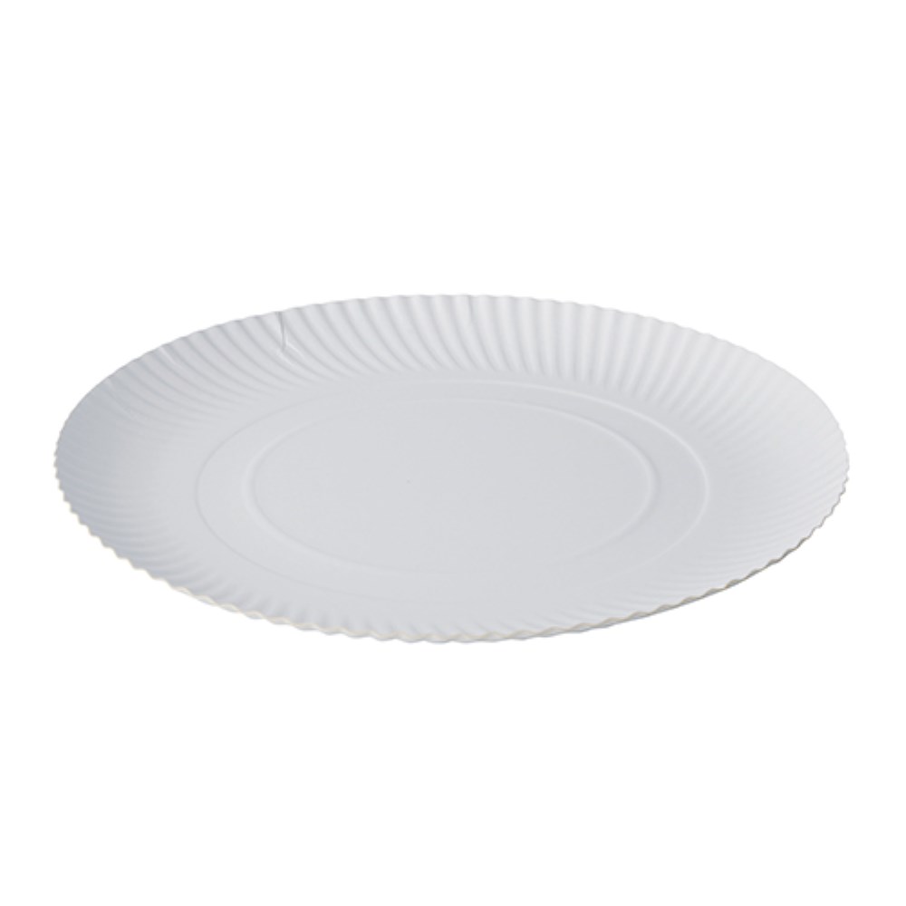 100 Teller, Pappe "pure" rund Ø 32 cm · 2 cm weiss