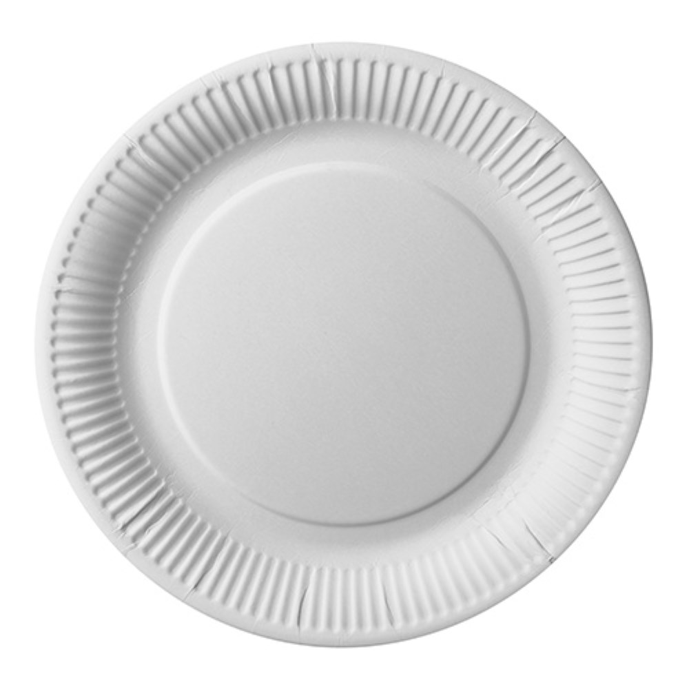 12 Teller, Pappe "pure" rund Ø 26 cm weiss
