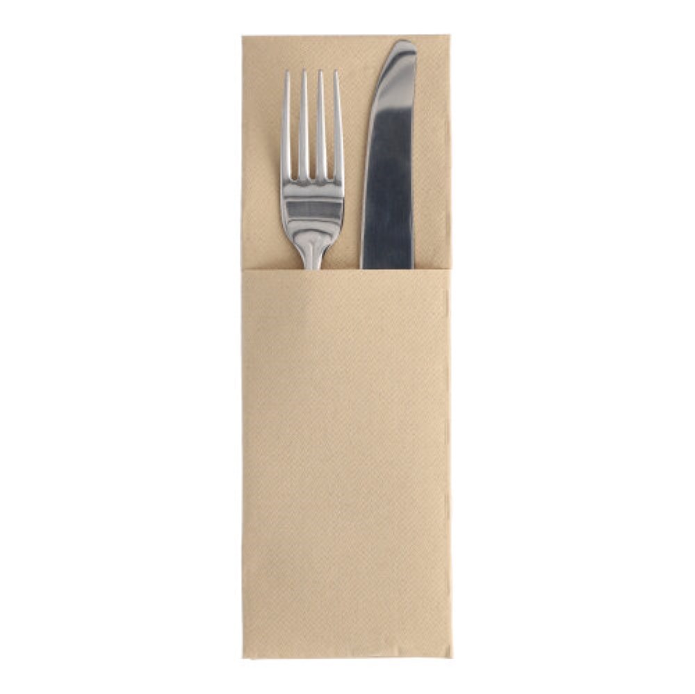 50 Servietten "ROYAL Collection" 48 cm x 30 cm sand mit Besteckfalz