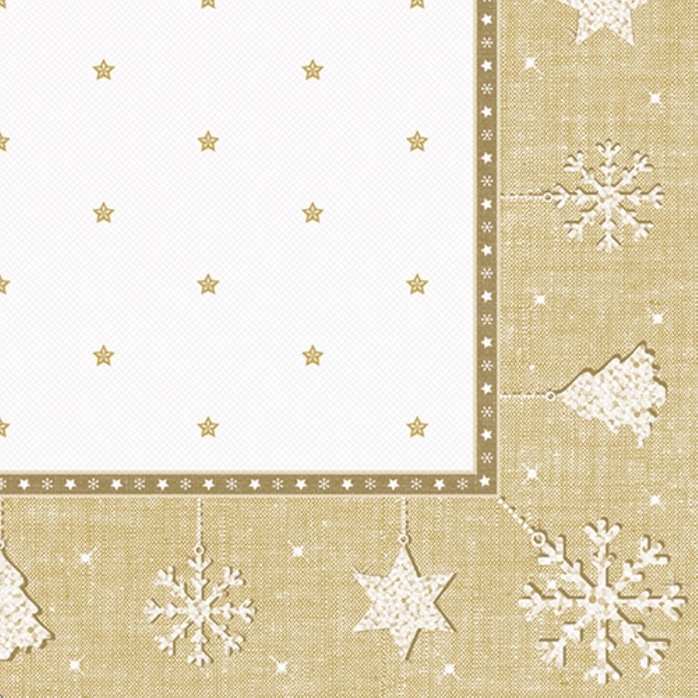 50 Servietten "ROYAL Collection" 1/4-Falz 40 cm x 40 cm gold "X-Mas"