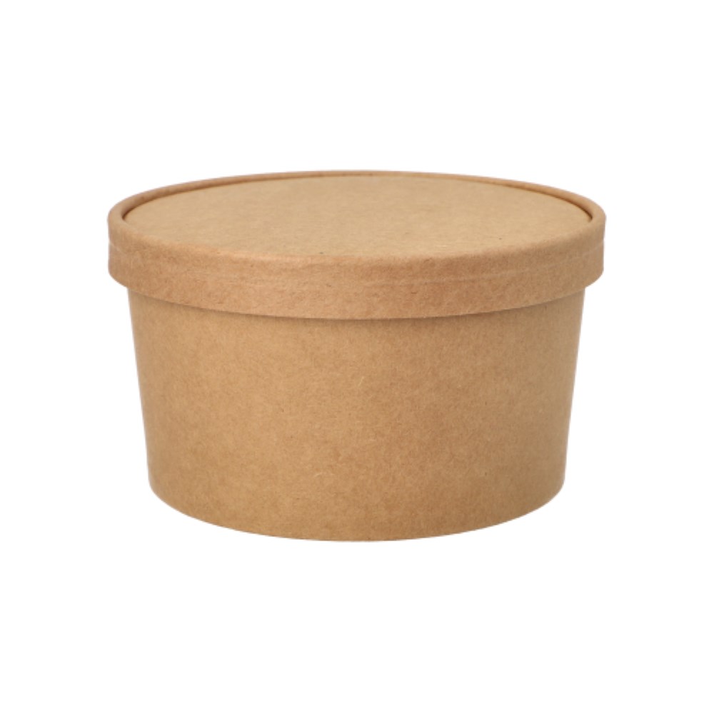 50 Salatschalen, Pappe rund 1000 ml Ø 15 cm · 7,5 cm braun