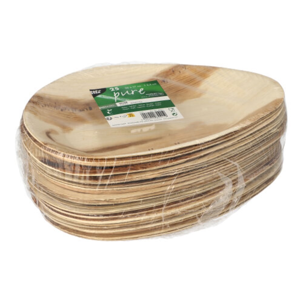 25 Teller, Palmblatt "pure" oval 26 cm x 17 cm x 2,5 cm