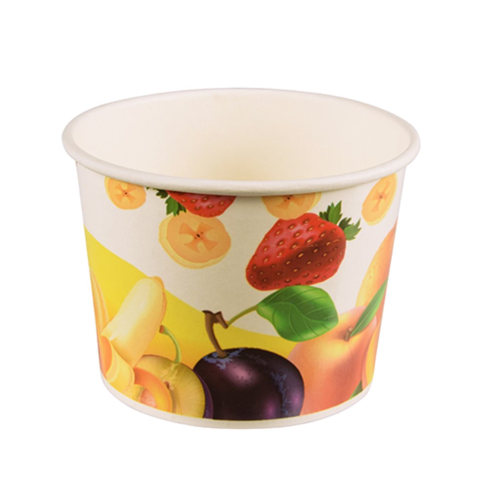 50 Eisbecher, Pappe 500 ml Ø 11,2 cm · 7,8 cm lila "Icelove"