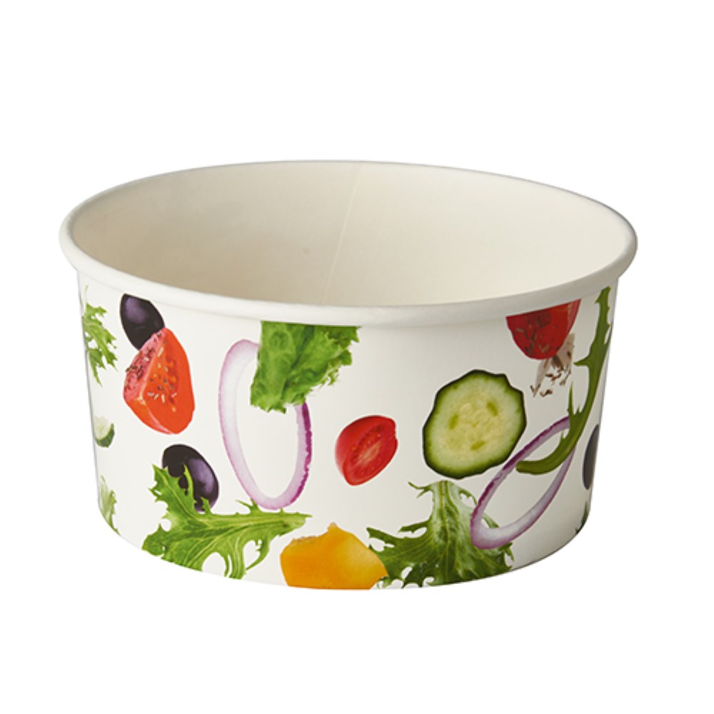 45 Salatschalen, Pappe "To Go" 1 l Ø 15 cm · 7,5 cm "Salad"