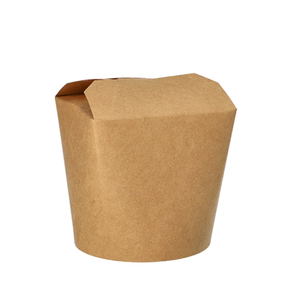 25 Snackboxen, Pappe rund 750 ml 9,6 cm x 9,8 cm x 8,6 cm braun