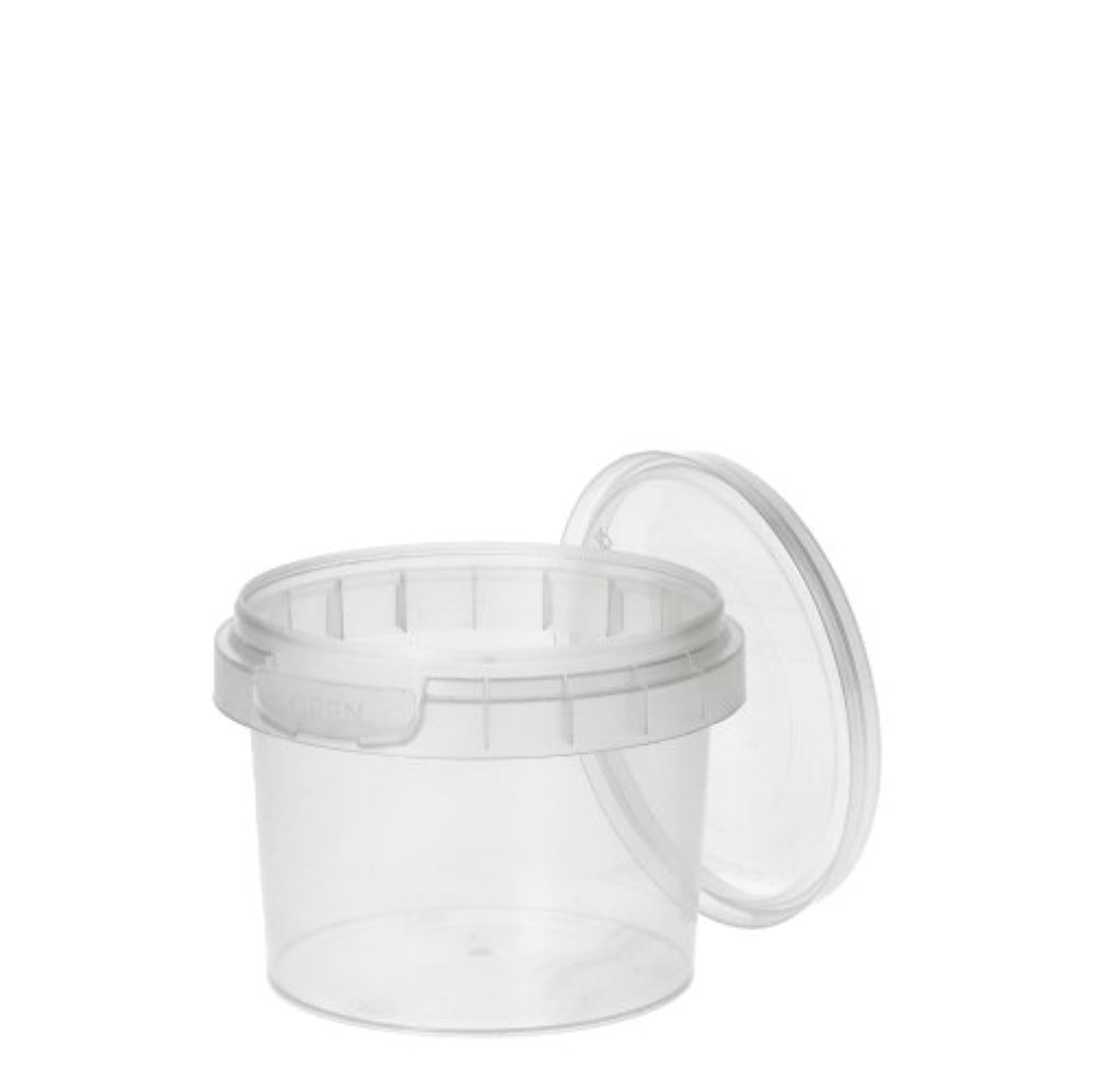 48 Feinkostbecher, PP rund 120 ml Ø 6,9 cm · 5,1 cm transparent mit Originalitätsverschluss