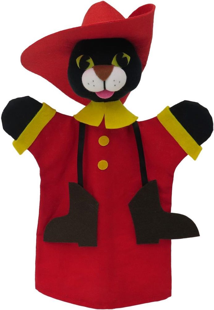Handpuppe gestiefelter Kater 32 cm - Made in Europe - Winterspielzeug