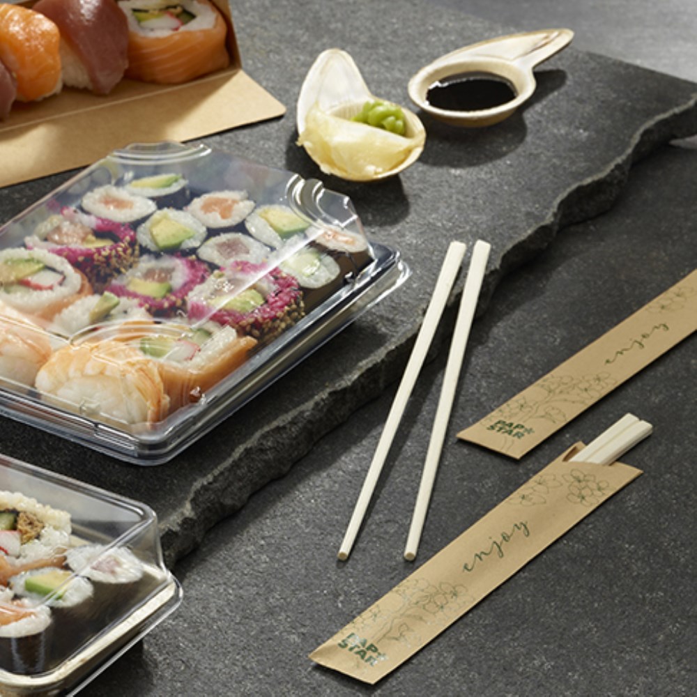 100 Paar Essstäbchen Bambus "pure" 21 cm einzeln gehüllt 100 Paar Essstäbchen Bambus "pure" 21 cm einzeln gehüllt