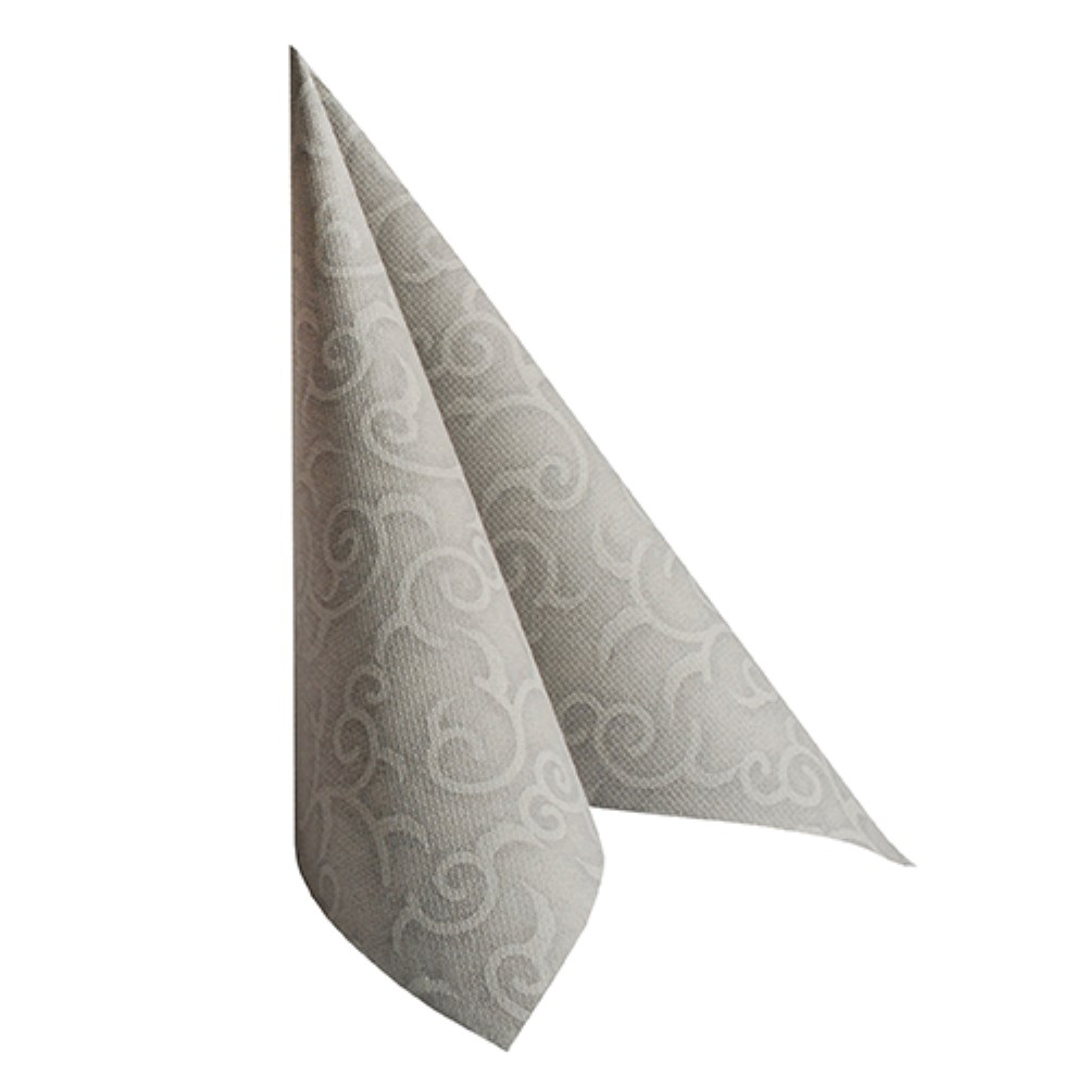 50 Servietten "ROYAL Collection" 1/4-Falz 40 cm x 40 cm grau "Casali"