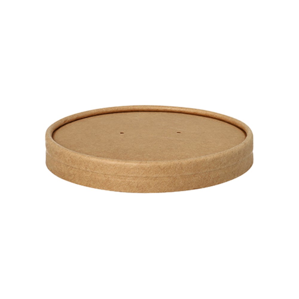 25 Deckel für Suppenbecher, Pappe Ø 11,5 cm · 1,6 cm braun