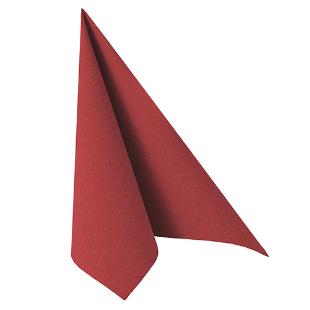 100 Servietten "ROYAL Collection" 1/4-Falz 40 cm x 40 cm bordeaux
