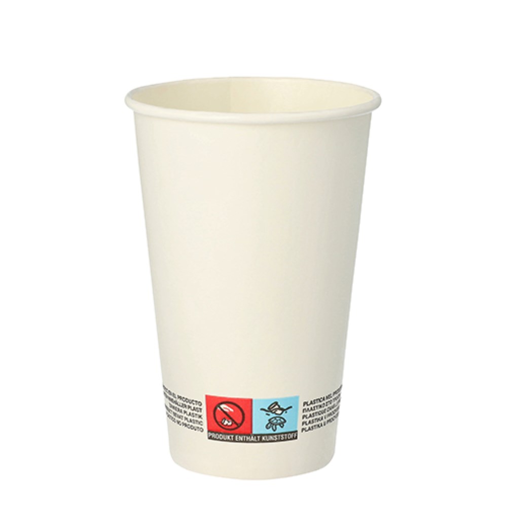 50 Trinkbecher, Pappe 0,3 l Ø 8 cm · 11,7 cm weiss