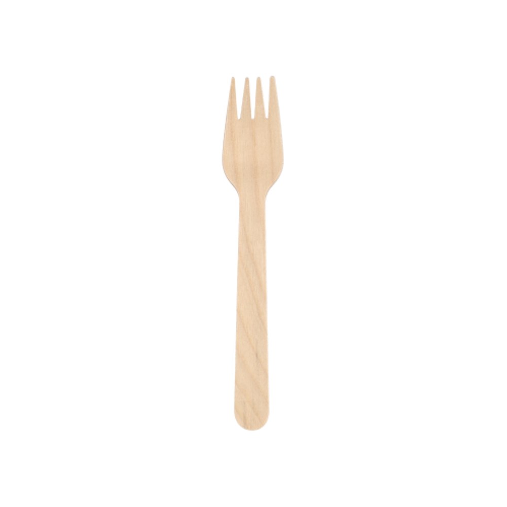 50 Gabeln Holz "pure" 16 cm