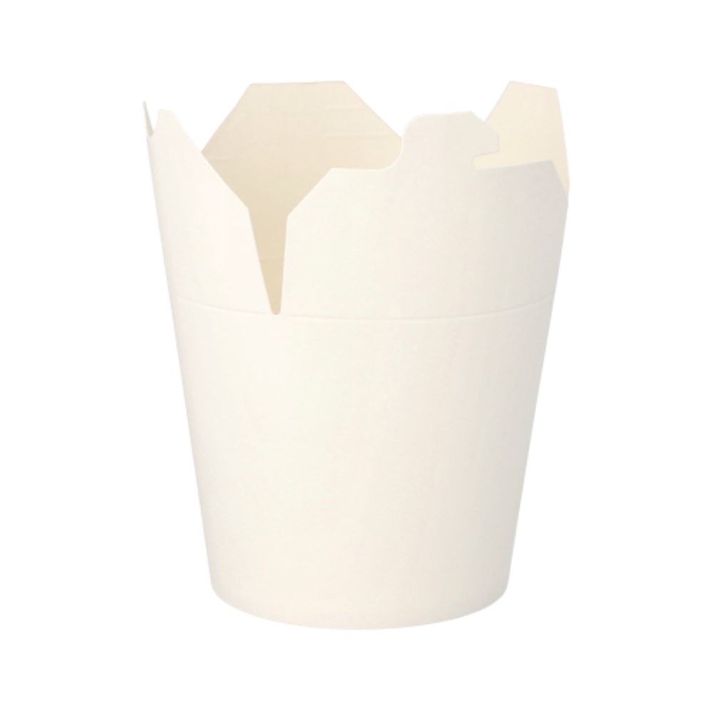 50 Snackboxen "ASIA" rund 750 ml 10,1 cm x 10 cm x 9,1 cm weiss