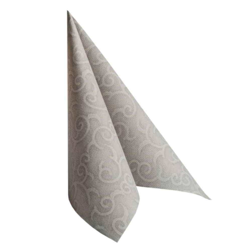 20 Servietten "ROYAL Collection" 1/4-Falz 40 cm x 40 cm grau "Casali"