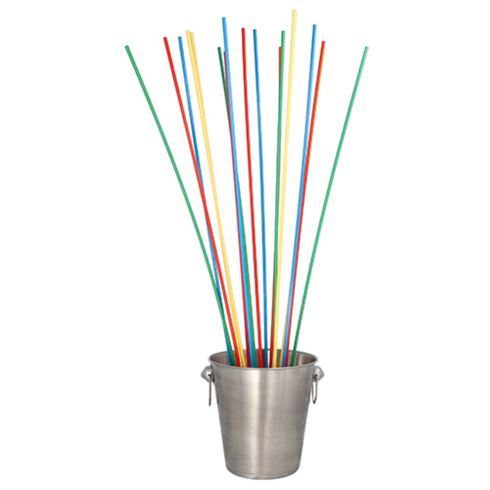 50 Trinkhalme, Maxi Papier Ø 6 mm · 80 cm farbig sortiert