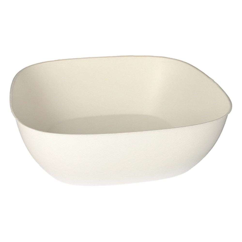 6 Schüsseln, Zuckerrohr "pure" 10 cm x 30,5 cm x 30,5 cm weiss "Belle Vie, Ligne Carrée"