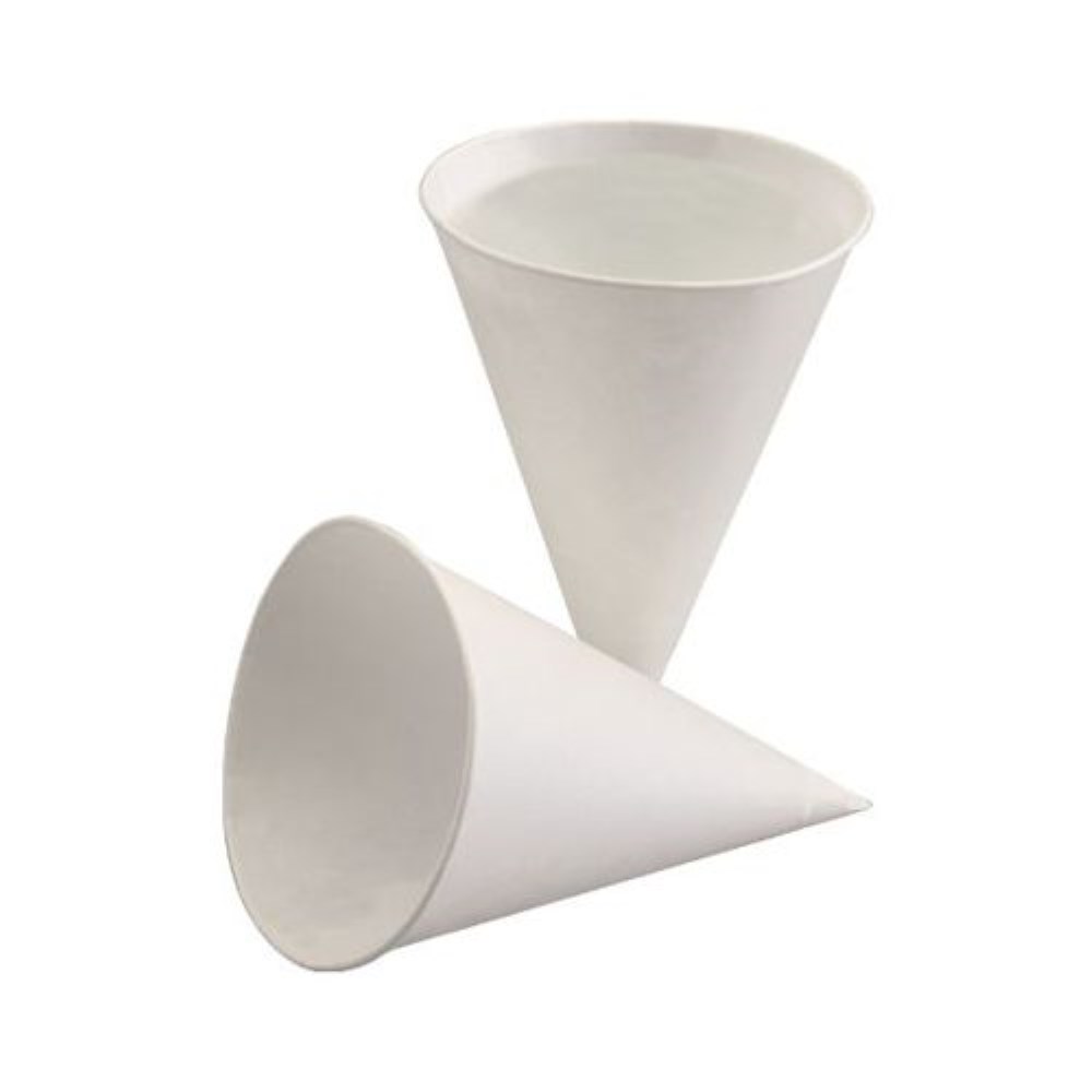 200 Spitzbecher, Zuckerrohrpapier 100 ml Ø 7 cm · 9,5 cm weiss