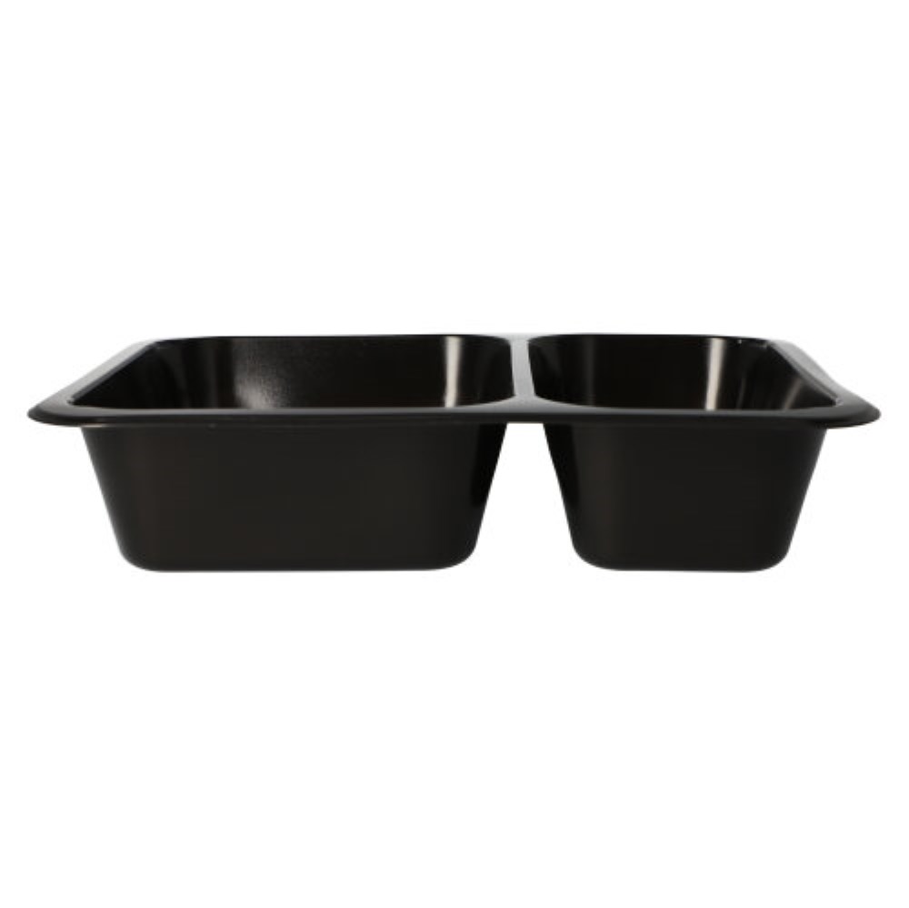 50 Mikrowellenschalen, PP 2-geteilt 1205 ml 4,9 cm x 22,7 cm x 17,8 cm schwarz 50 Mikrowellenschalen, PP 2-geteilt 1205 ml 4,9 cm x 22,7 cm x 17,8 cm schwarz