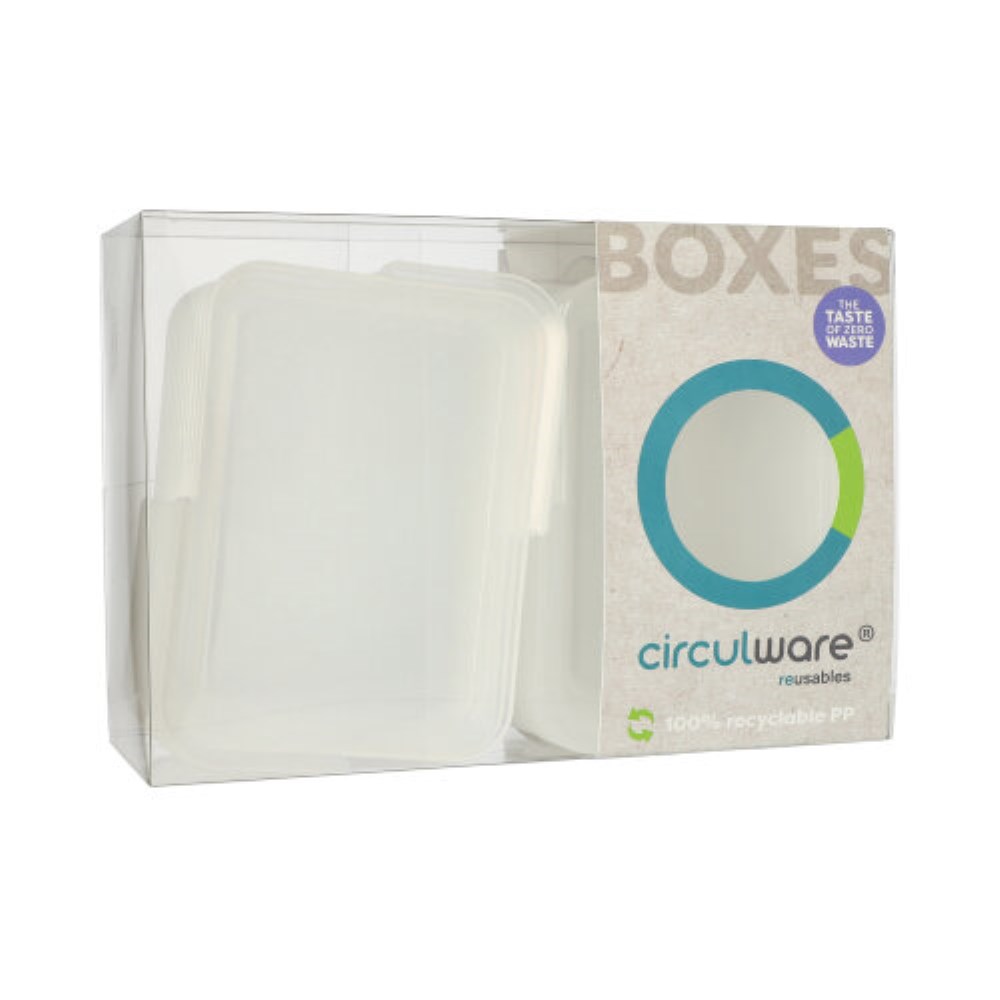 24 "Circulware" Deckel für Schalen Mix & Match eckig 2,5 cm x 15,6 cm x 11,7 cm transparent