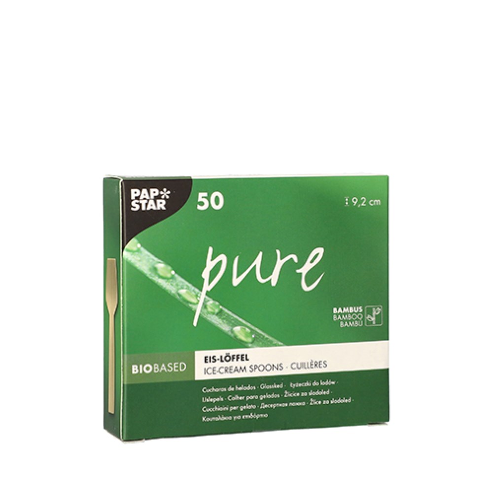 50 Eislöffel, Bambus "pure" 9,2 cm