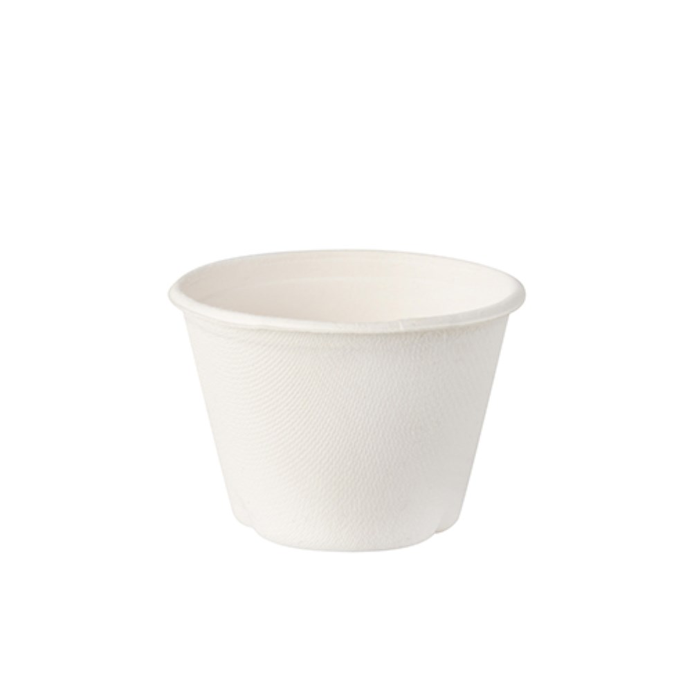 50 Schalen, Zuckerrohr "pure" 100 ml Ø 7,5 cm · 5,3 cm weiss