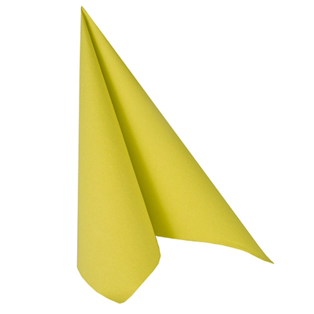 50 Servietten "ROYAL Collection" 1/4-Falz 40 cm x 40 cm limonengrün