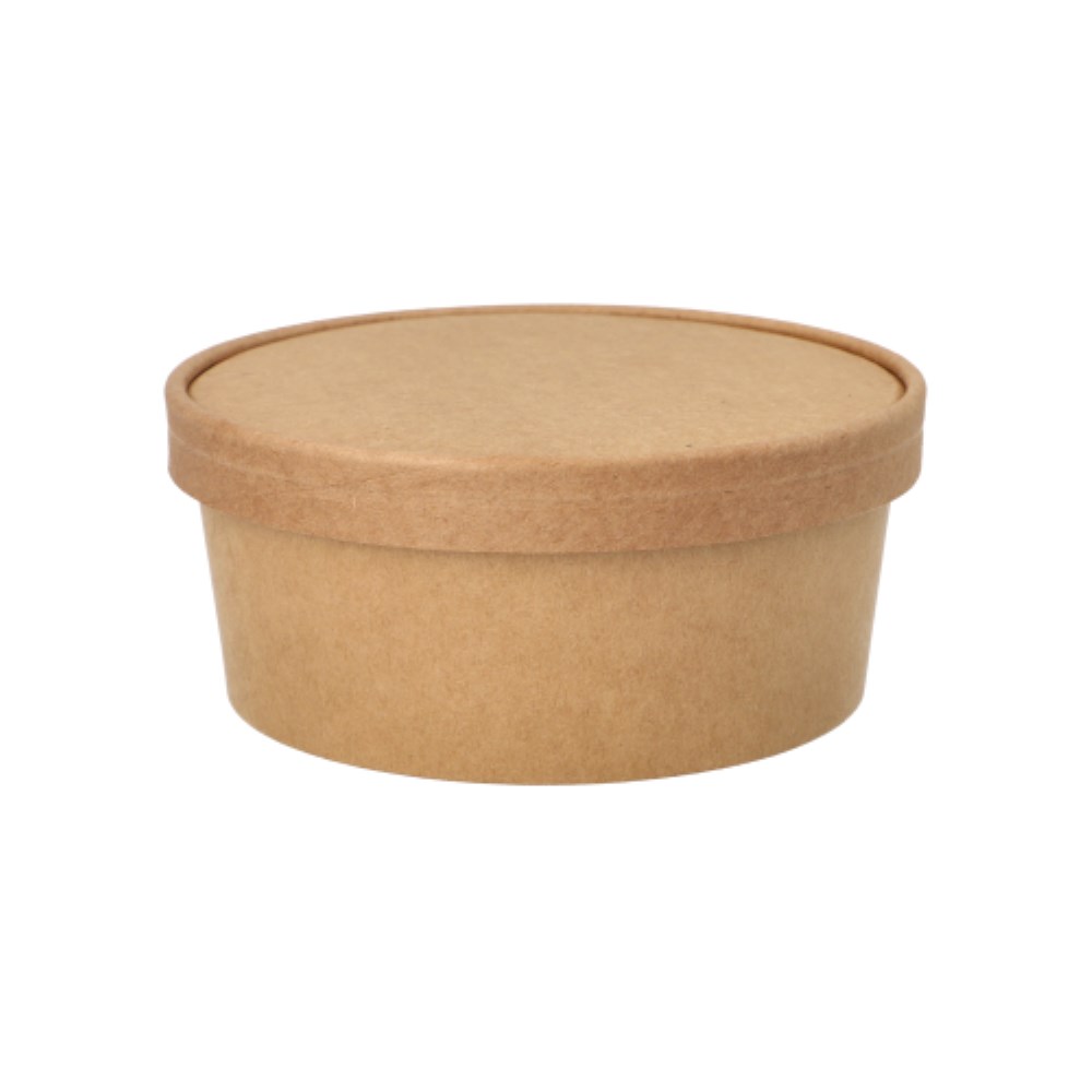 50 Salatschalen, Pappe rund 750 ml Ø 15 cm · 6 cm braun