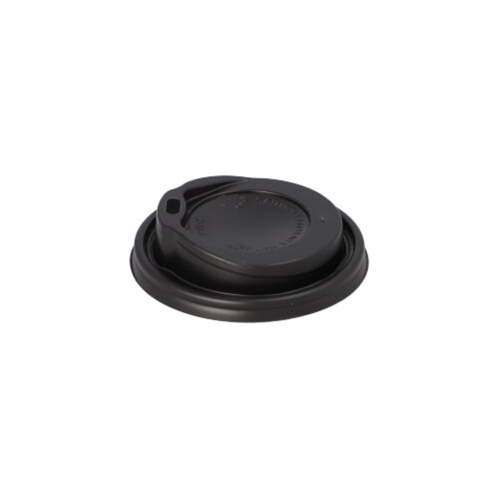 100 Dom-Deckel, PS "To Go" rund Ø 8 cm · 2,4 cm schwarz 100 Dom-Deckel, PS "To Go" rund Ø 8 cm · 2,4 cm schwarz
