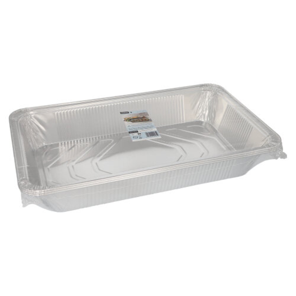 3 Gastronorm-Behälter, Alu eckig 8,5 l 8 cm x 32,6 cm x 52,7 cm 1/1