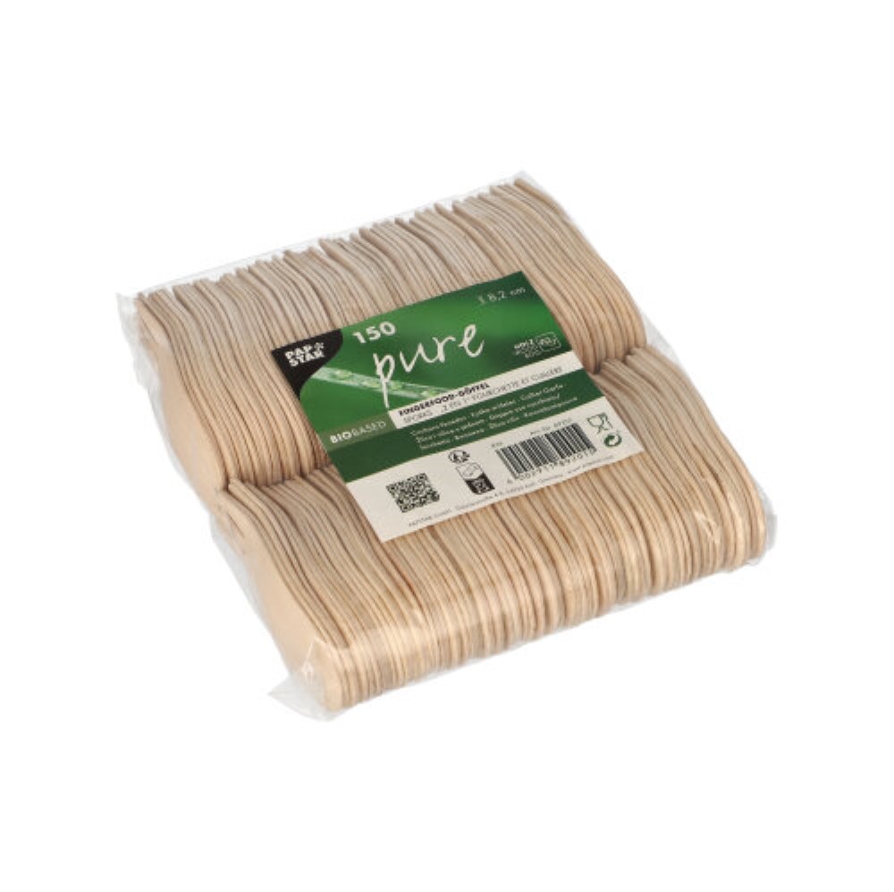 150 Fingerfood - Göffel, Holz "pure" 8,2 cm 150 Fingerfood - Göffel, Holz "pure" 8,2 cm