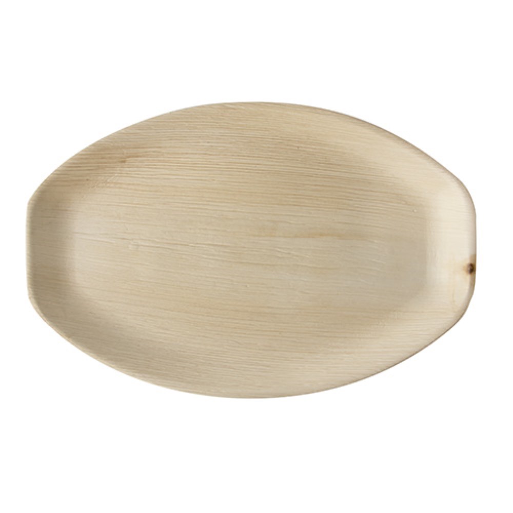 25 Tabletts, Palmblatt "pure" oval 37 cm x 25 cm x 3 cm