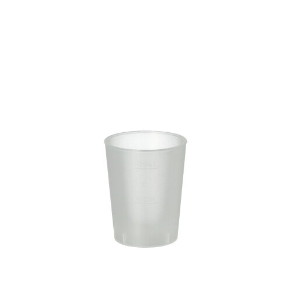 40 Mehrweg-Gläser für Schnaps PP 4 cl Ø 4,3 cm · 5,2 cm satiniert