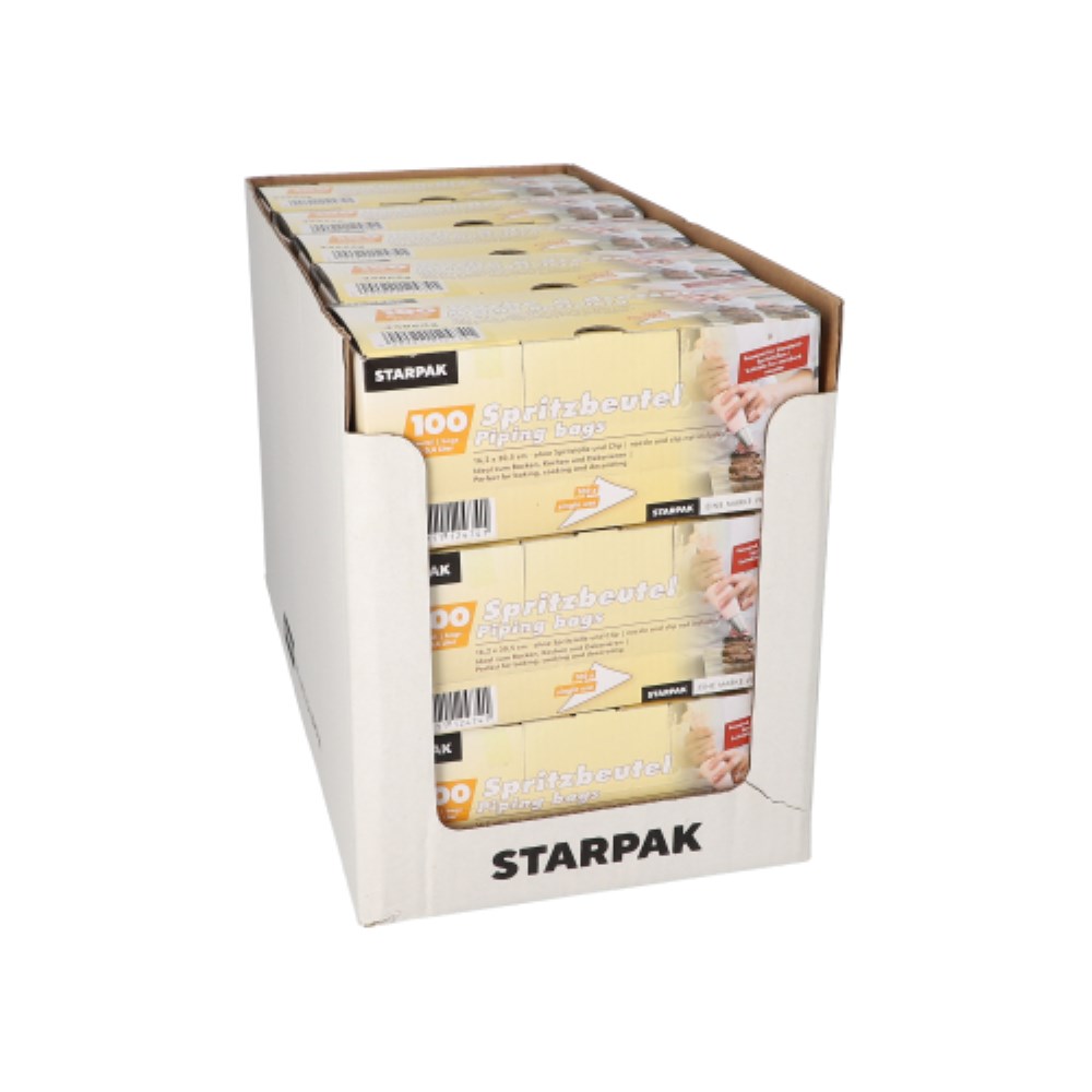 100 Spritzbeutel 0,4 l 30,5 cm x 16,2 cm transparent