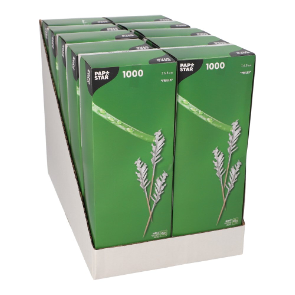 1000 Deko-Picker 6,8 cm weiss "Frills"