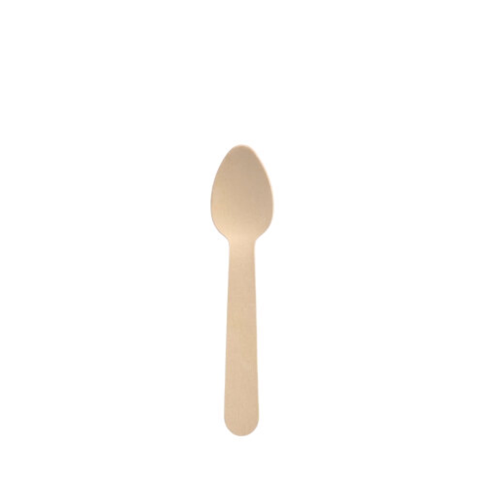 100 Kaffeelöffel Holz, gewachst 11 cm