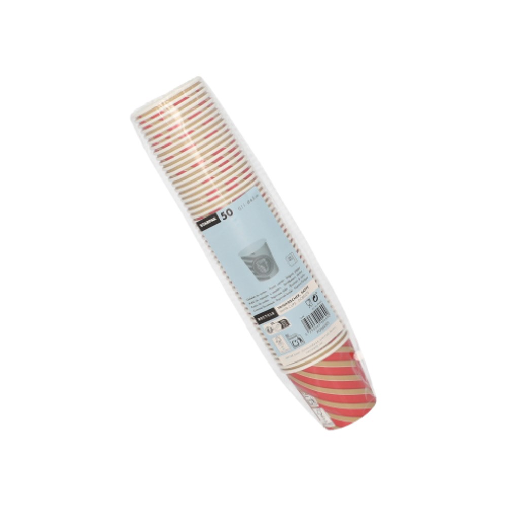 50 Trinkbecher, Pappe 0,1 l Ø 6,2 cm · 5,8 cm "Coffee Line"