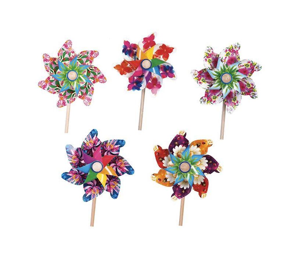 WINDMÜHLE 21 cm Blumen - Made in Italy - kleines Geschenk